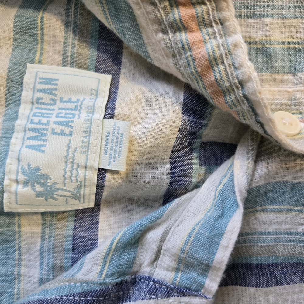 Striped Short Sleeve 2 Shirts AEO men's M - Picture 7 of 8